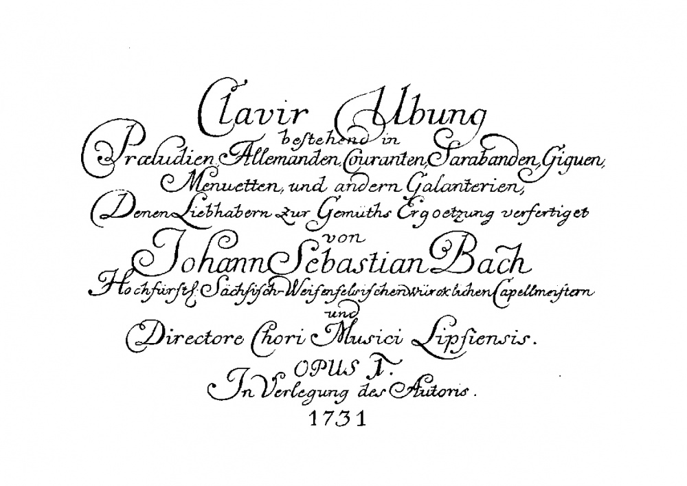 Page de titre de la Clavierübung, 1re partie