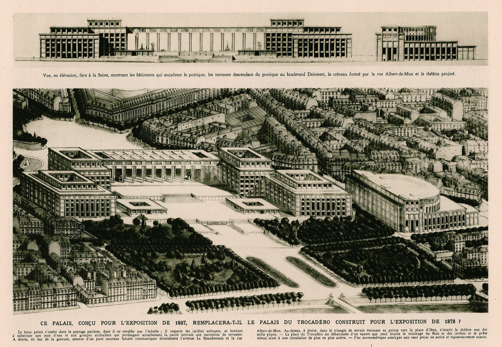 The initial project of Auguste and Gustave Perret, 1934