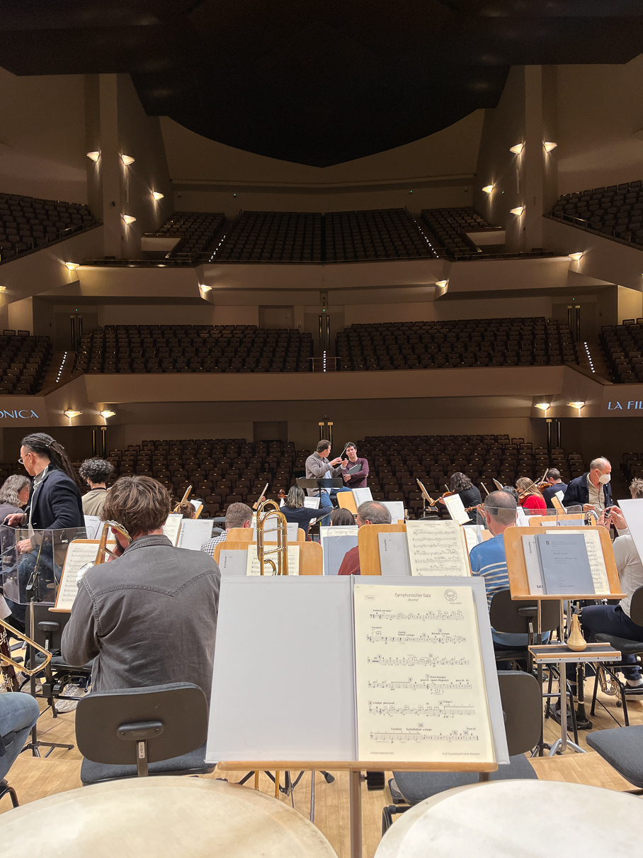 Orchestre national de Lyon en répétition